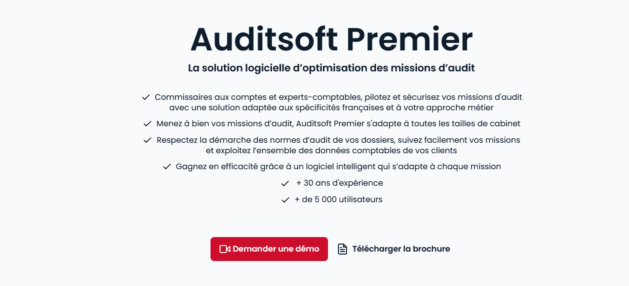 Aperçu Auditsoft Premier