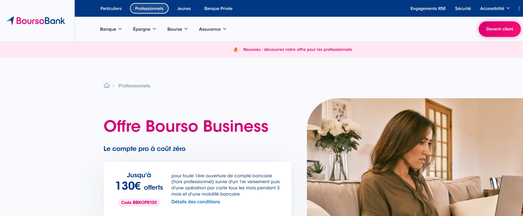 Aperçu BoursoBank Pro