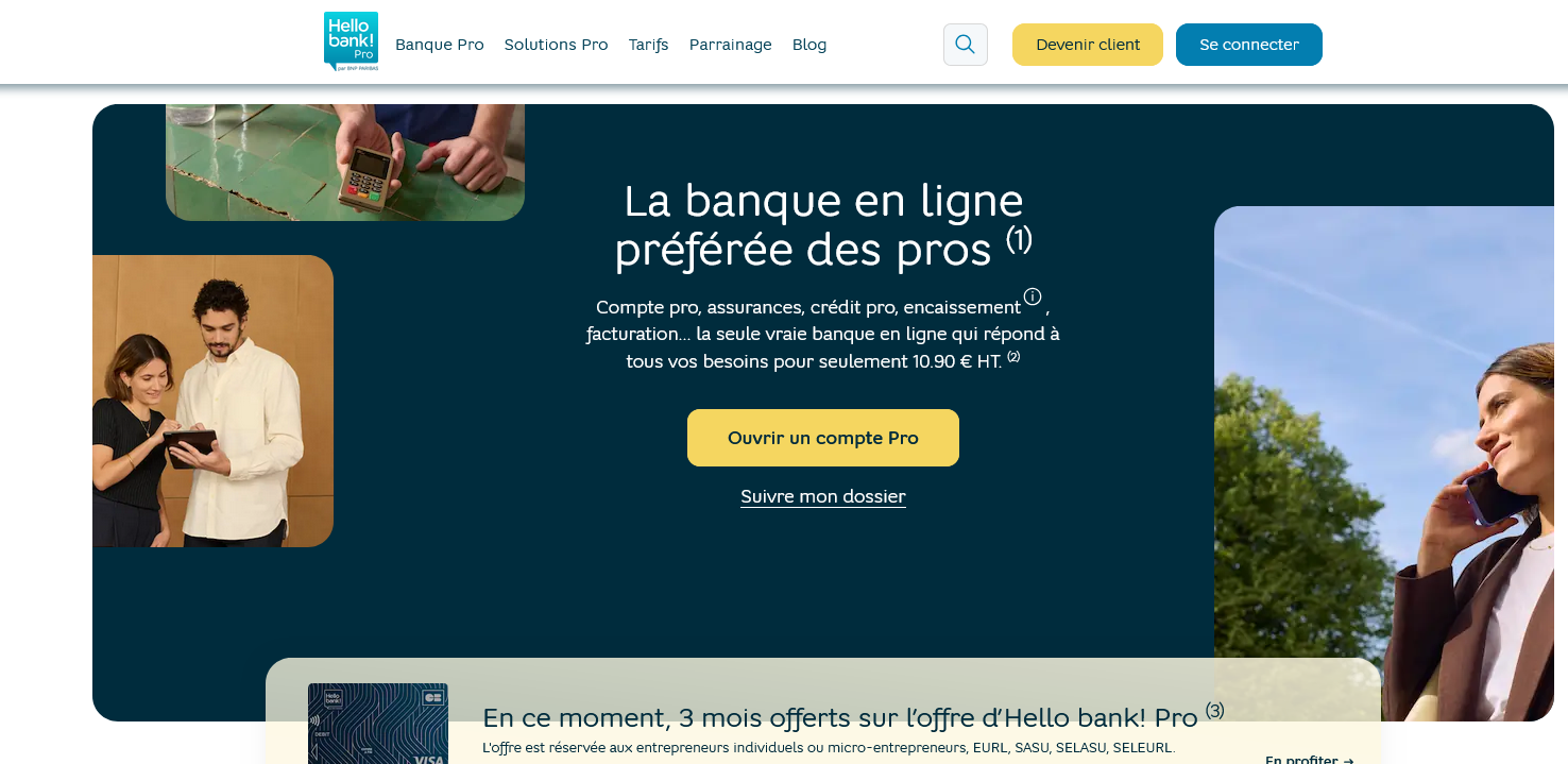 Aperçu Hello Business (Hello bank!)