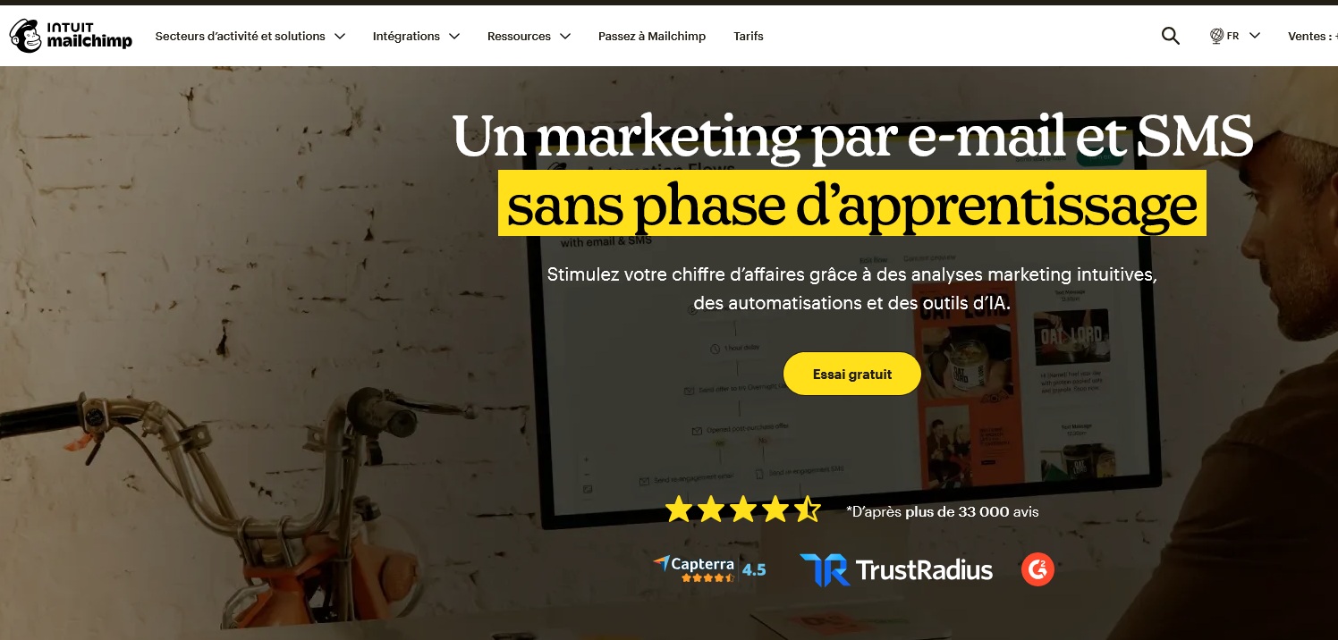 Aperçu Mailchimp